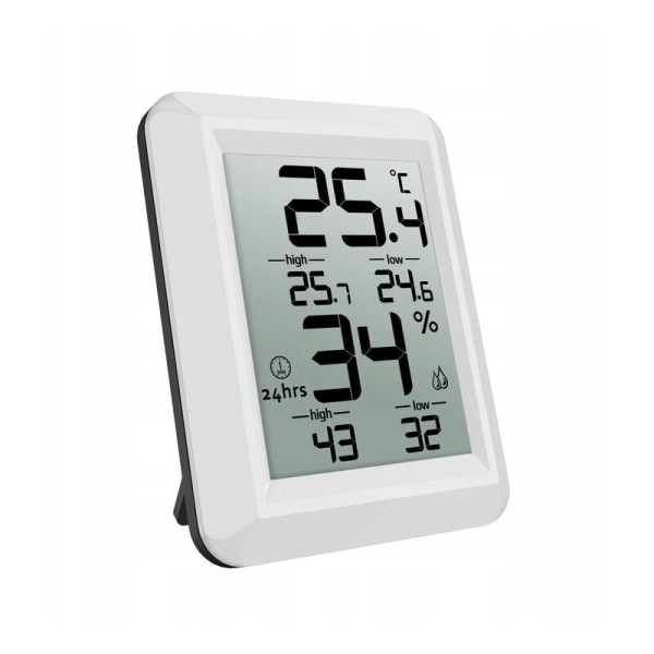 Inomhustemperatur- och luftfuktighetsmätare, digital termometer med H