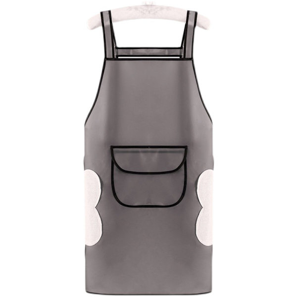 Vanntett forkle 1 stk Transparent hvit Justerbar tynn skulder Transparent krok Lett Kjøkken Blå Unisex