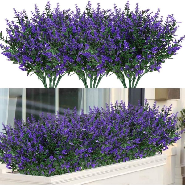 Purple,Artificial Plant Artificial Flowers Outdoor,UV Resistant S