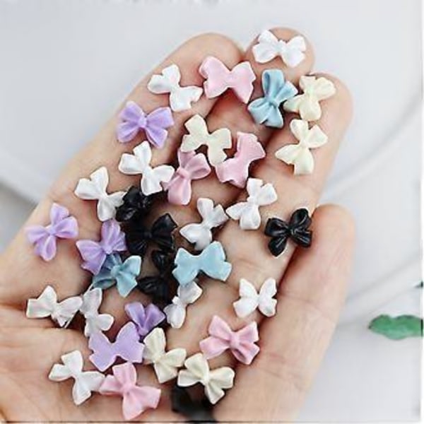 50 ST/SET Nageldekorationsberlocker med Rosetter, 3D Rosetter Nagelkonstdekorationer, Rosett Nagelkonst, Rosett Nagelberlocker, Rosett Nageldekoration A A