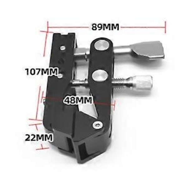 Kamera Superklemme 1/4 3/8 Skruefeste Adapter Holdbarhet Aluminium Legering Arm for DSLR og Lysutstyr