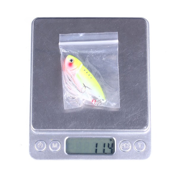 5-delars set med 5,5 cm/11 g drag metall VIB biomimetiskt fiskbete med plastlåda (slumpmässig färg)