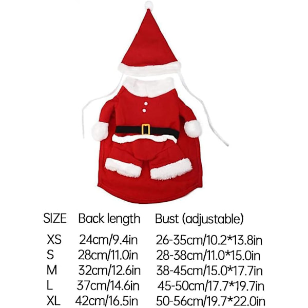 Juldekorationer och jul husdjursdräkt set justerbar pu
