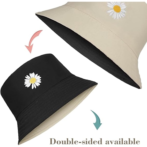Fiskarehatt Dam Solhatt Bucket Hat Bomull Bob Hat Fällbar Solskydd