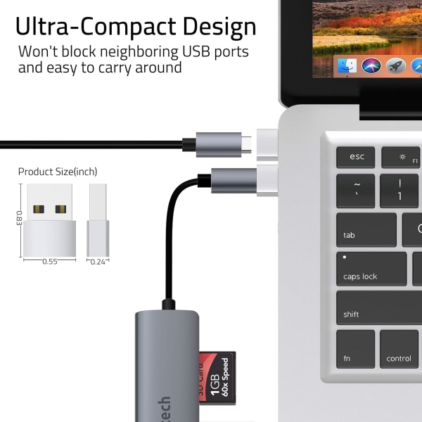 3-pack USB C till USB adapter kompatibel med TYPE-C till USB -kabel A