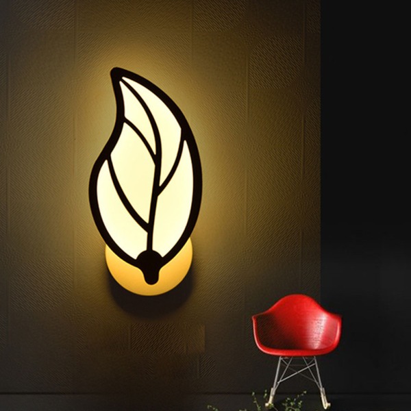 Bladformad vägglampa, LED dekorativa vägglampor Dekor Sconce M 086d | Fyndiq