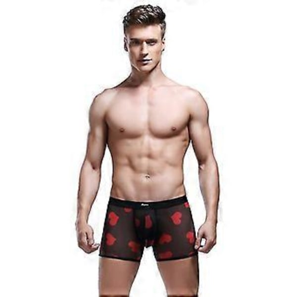 Herre Traceless Undertøy, Sexy Gjennomsiktige Truser Black XL