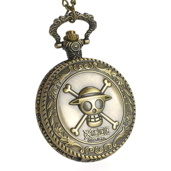 One P Pocket Watch med Jolly Rogers Straw Hat Pirates
