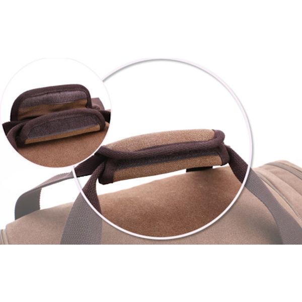 Ekspanderbar lerrets duffelbag reise overnatting holdall helgebag