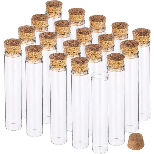 30 st 25 ml glasflaska med rak mun Korkpropp Kryddbehållare Burkar Flaskor Gör-det-självhantverk Köksförvaringsflaskor