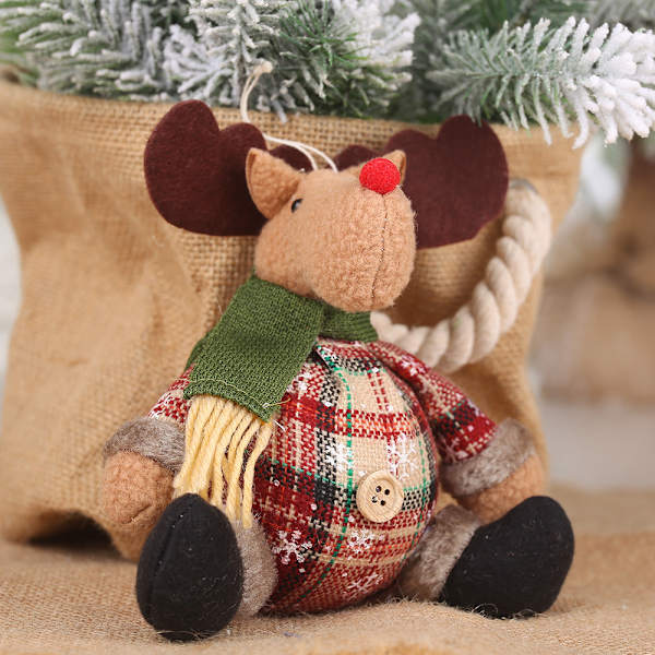 Julplyschleksak 1 st/set Super söt jultomte juldekoration