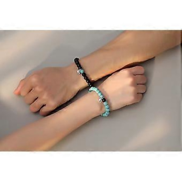 Matchande Kristallarmband för Par Evig Relation Armband Smycken Gåvor till Älskarepink blue