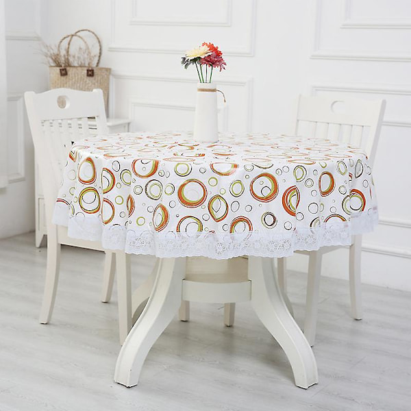 Rund Duks Grå Polyester Rundt Bordduk Torkas Av 180cm Skrynkel Fri Och Fläcktålig Cirkel Bordduk（173）