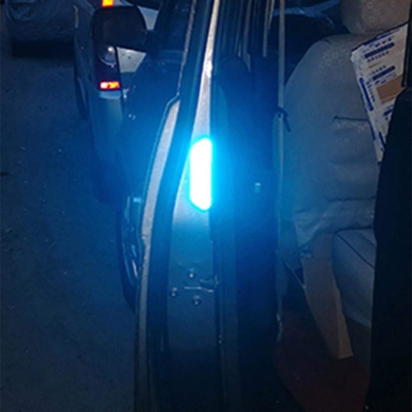 Universal öppen reflekterande varningsdekaler Autoöppningsskylt Anti-kollision Säkerhet Reflekterande dekaltejp 4 st Blå