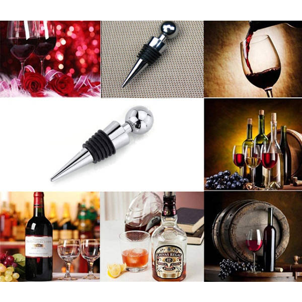 Set med 2 röda vinproppar - Återanvändbara proppar, champagneproppar, röda vinproppar för röda vindrycker, champagne och öl, universell vinpropp