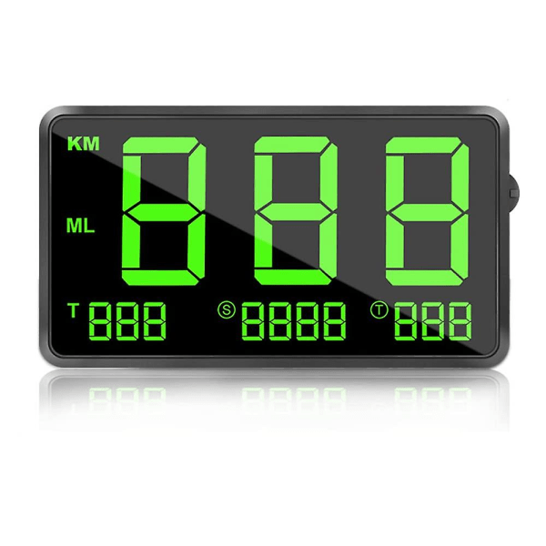 Stor skärm Hud Head Up Display Gps Digital hastighetsmätare för bilar med Mph-mätare Hastighetsvarning