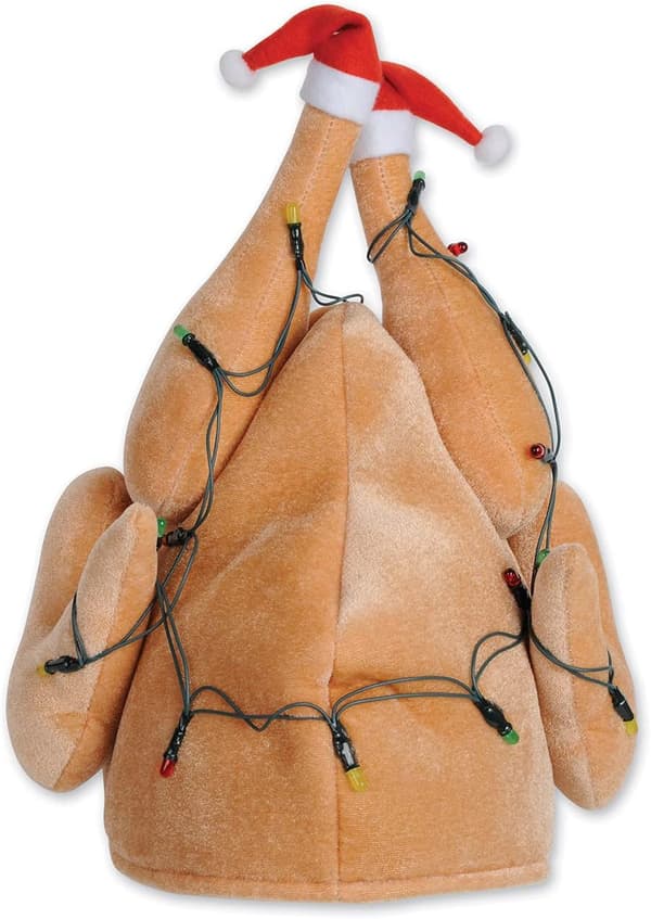 1 Pack Glowing Plush Jul Kalkonhatt, Thanksgiving Hatt, Than