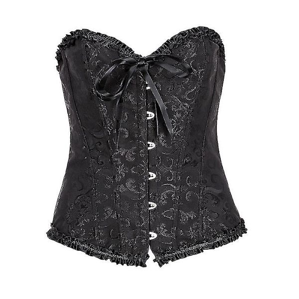 Court Corset -muotoileva toppi, seksikäs hääpuku, tukeva rintavarustus, rypytyskorsetti, sukkahousut XXL