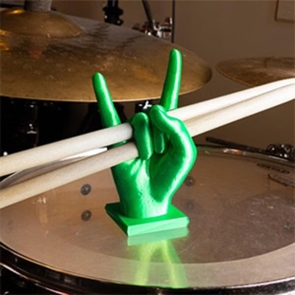 Trumstockställ, Kreativ Present till Trummisar, Roligt Trumstockställ Förvaring, Present till Musikvänner, Grön