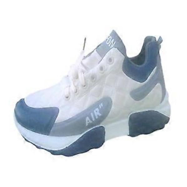 Trendy Herre Løbesko, Åndbare Skridsikre Alsidige Komfortable Casual Sport Sneakers til Fitness Klatring Street Trainers (Hvid 39) White 39