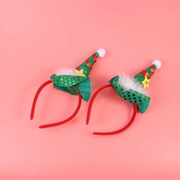 2 st julhatt pannband tomteluva huvudbonad hårbåge christm