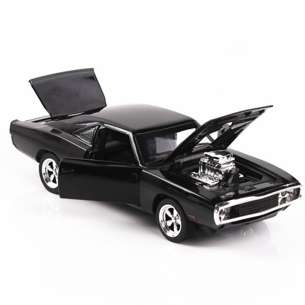 Skalmodell 1:32 Mustang GT 1967 Svart GT500 Skalmodell