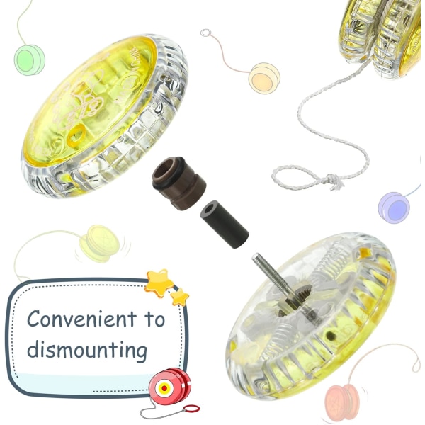 4 st Yo-Yo LED-ljus Barn Yo-Yo Reaktiv Plast Yoyo Enterta