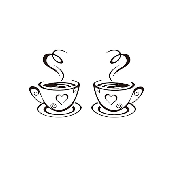 Kaffe kopp design vegg klistremerker hjem klistremerker kjøkken restaurant de
