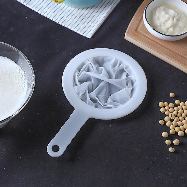 Ultra fint nylon mesh si, plast sigtefilter ske til sojamælk kaffe mælk yoghurt juice (200 mesh)