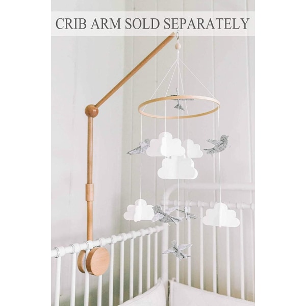 Crib Felt Balls,Baby Wind Chimes,Baby Crib Musical Mobile,Musical