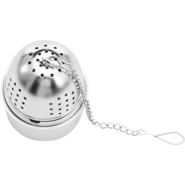 Äggformad tekula, oval form, med bas, eftermiddagste, rostfritt stål, s