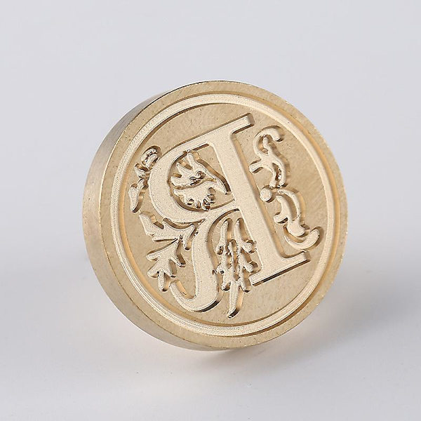 Elite Brass Retro Alphabet Initials Voksforseglingsstempel 26 Bokstaver A-z Voksforseglingsstempel For Postdekorasjon DIY Kortlaging（R）