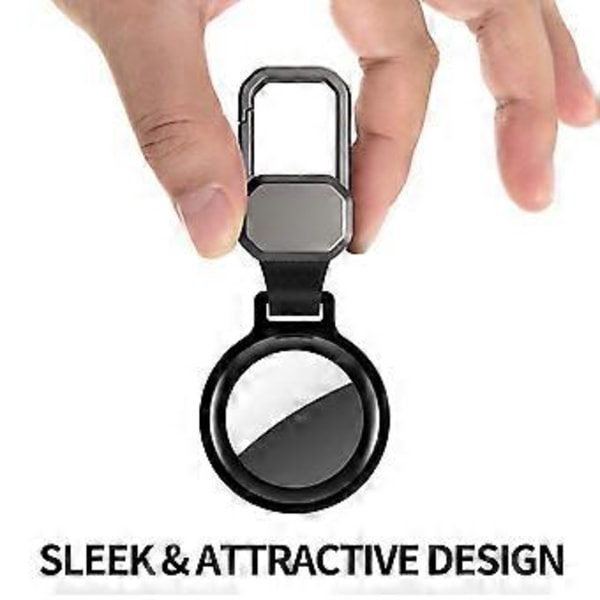 Til Apple AirTag Etui Aluminium Legering Nøglering Magnetisk Tracker Holder til Bagage Kæledyr - Rød Red