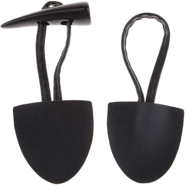 10 Pakk Kunstig Lær Toggle-Knapper for Frakk, Jakke, Treningsbag - B
