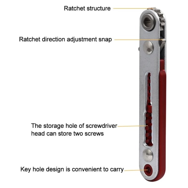 1 stk. Mini Hexagon Torx Ratchet Nøgle To-vejs Kontrol til Enkelt/D