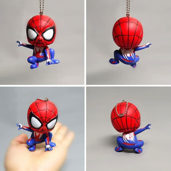 Superhelt kakepynt, 2 stk Spiderman-ornament, Avengers-figurer