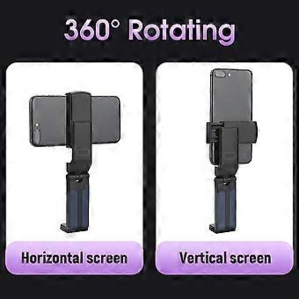 Vikbar Telefonhållare Klämma Magnetisk Telefonhållare Rese Skrivbord Mobiltelefonstativ 360 Graders Rotation Stativ för 16 15 14 13 Silver magnetic