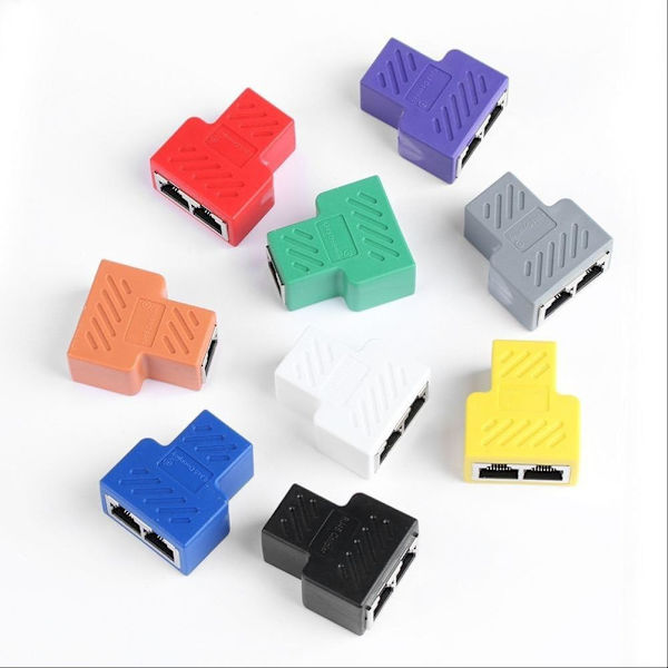 6 stk. RJ45-splitter-stikadapter 1 til 2 LAN Ethernet-splitter