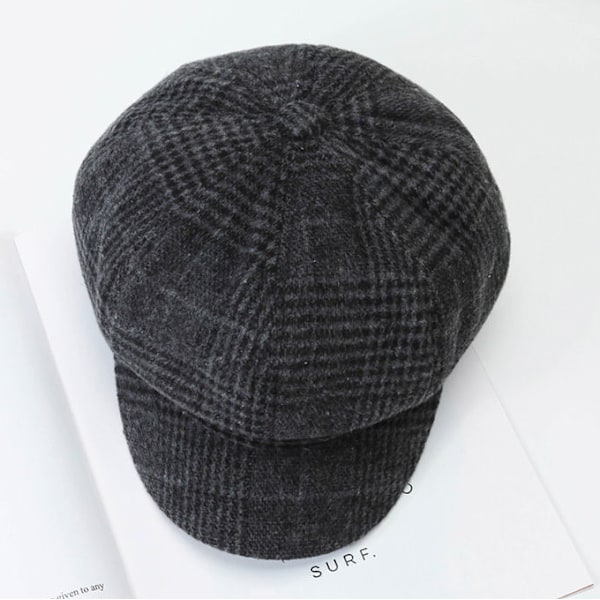 Höst och vinter ny dammode åttakantig hatt höst koreanska