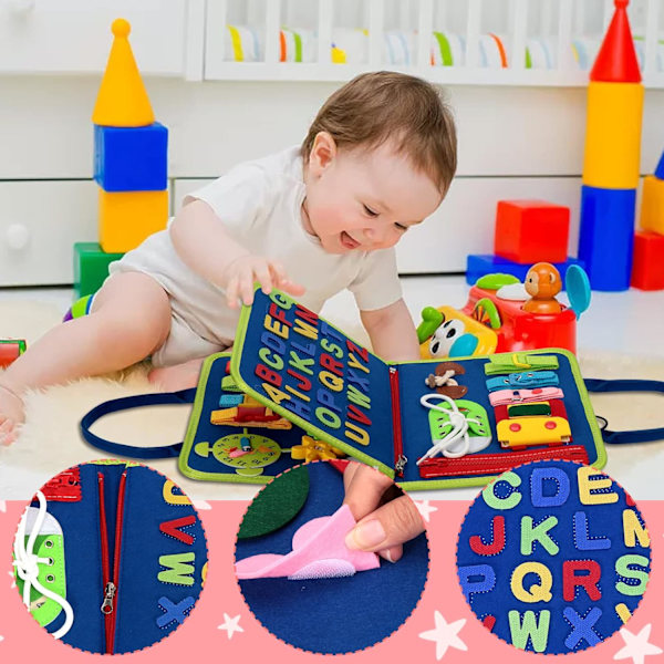 Busy Board Montessori Legetøj Læringsspil til Finmotorik