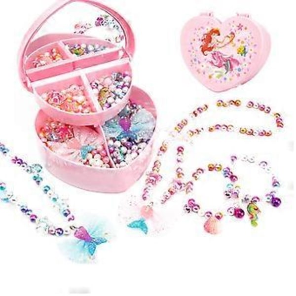 Frozen Leksaker, Smyckestillverkningsmaterial, Vänskapsarmbandsset, Pärlor för Barnarmband Pink1