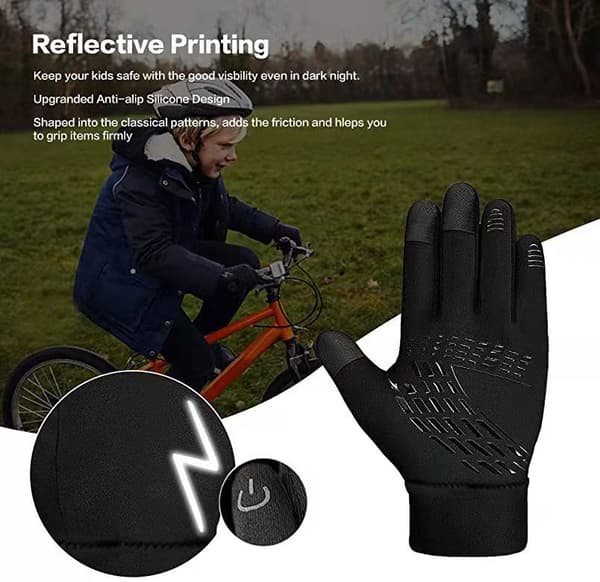 Børne vinterhandsker varme anti-slip touchscreen vandafvisende bløde