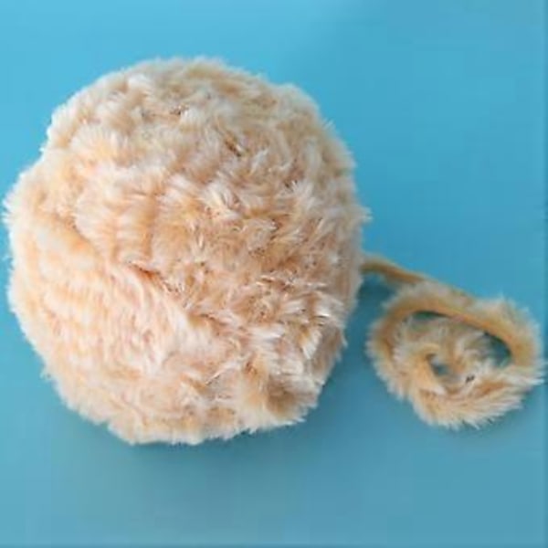 DIY Polyester Chunky til Strikning Roving Hækling 32 Meter/Nøgle Beige Beige