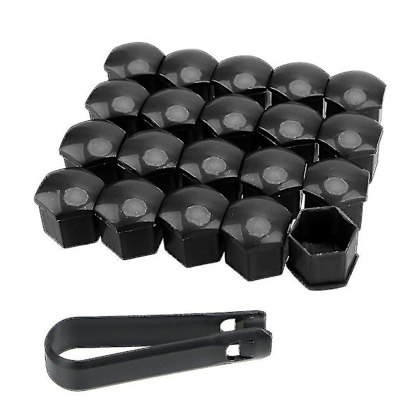 Beskyttelsesdeksler Hetter Utvendig Dekorasjon 17mm Anti-rust Bil Dekk Mutter Bolt Auto Hub Skrue Deksel 20 Stykker Bilhjul Mutter Dekselgrayaespa