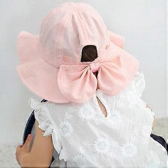 Sommerhatt for spedbarn, jenter, utendørs, strand, solbeskyttelse (ris hvit)
