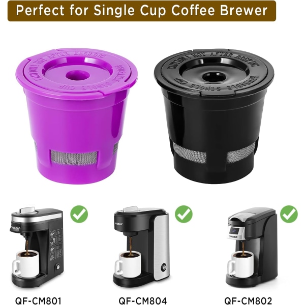 Sæt med 4 genanvendelige kaffefiltre i mesh til Keurig 1.0-brygger, Univers