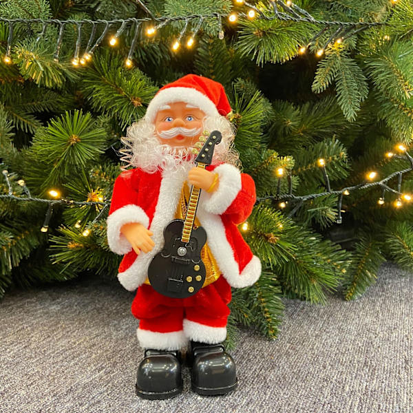 Spille Guitar Santa Claus Julemusikæske Ornament