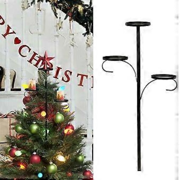 Ljusstake i Metall 3 Våningar Dekorativ Ljusstaksdekoration Prydnad för Thanksgiving Födelsedagsfester Vardagsrum Skrivbord (2 Delar) 2 Section