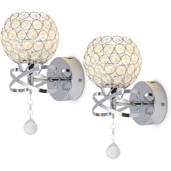 Moderni LED-seinävalaisinsetti, 2 kpl, kristalliseinävalaisimet, seinävalot