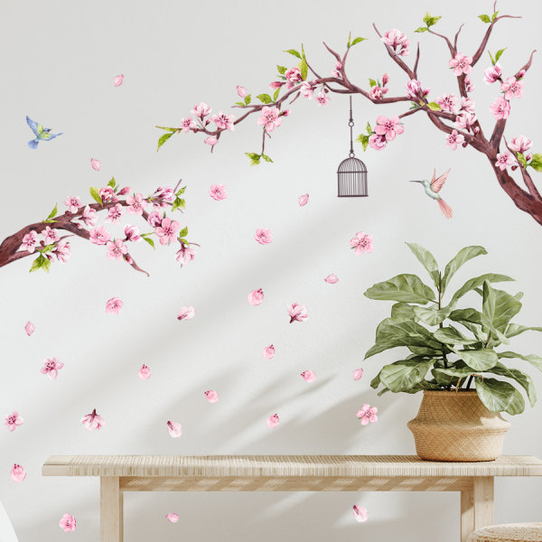 Pink Peach Blossom Wall Sticker